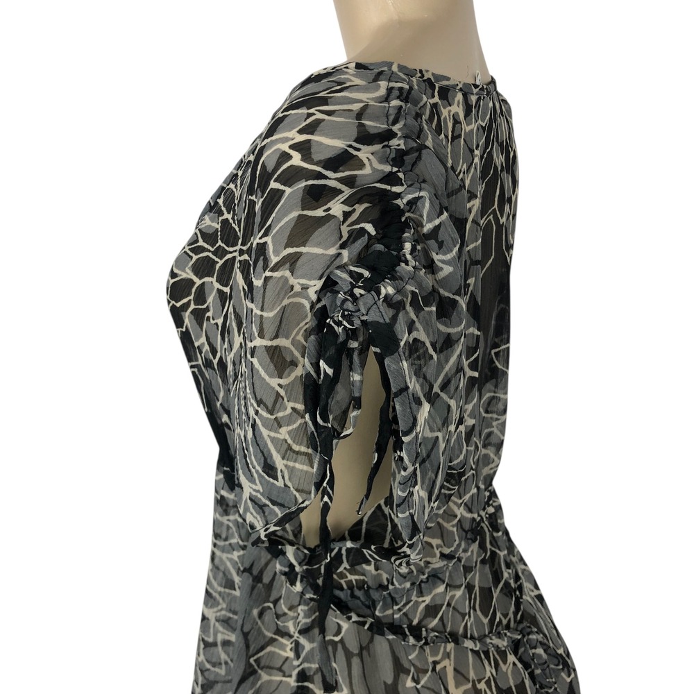 St Johns Bay Sheer Floral Print Bikini Swimsuit Cover Up Dress Size M Beach Boho - Picture 4 of 9